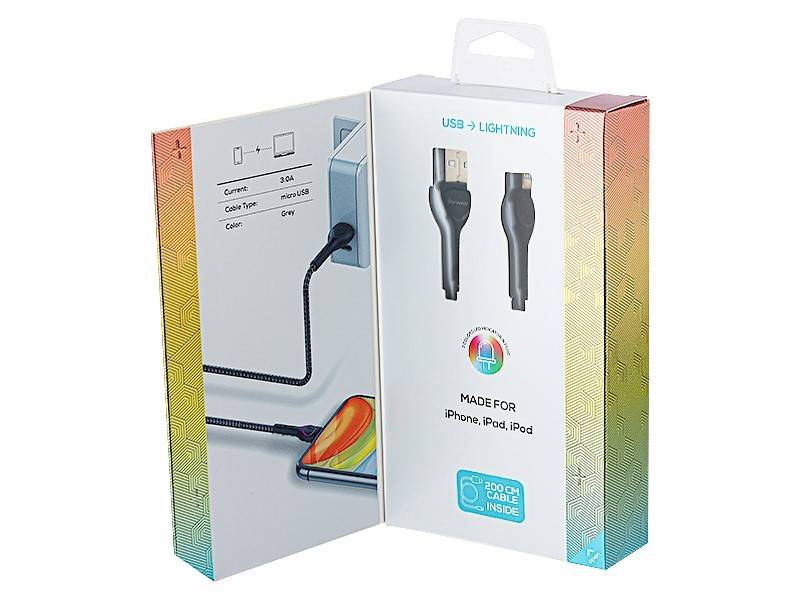 KABEL MYWAY ład.i synch.200cmUSB-C-Lightining podś