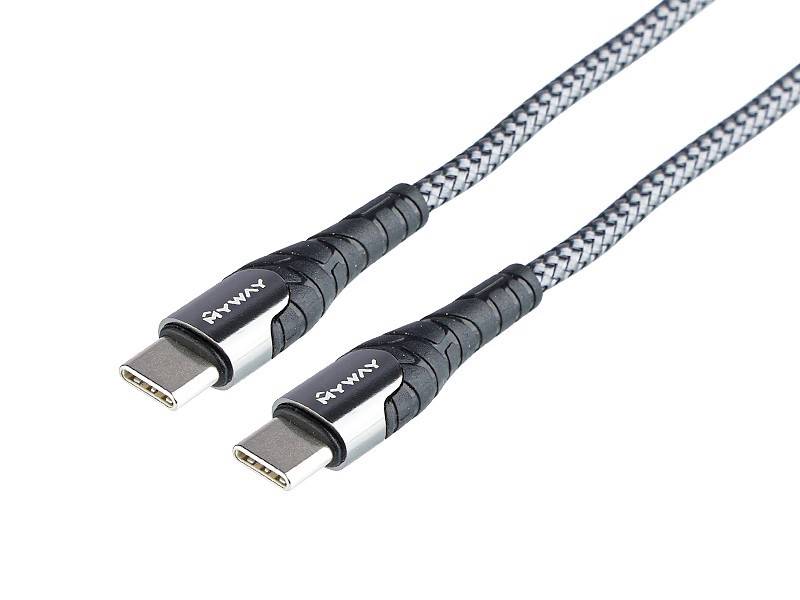 KABEL MYWAY ład.i synch.200cm USB-C/USB-C w oplo.