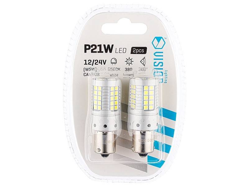 Ż.VISION 12/24V LEDx50  P21W BA15s CANBUS 