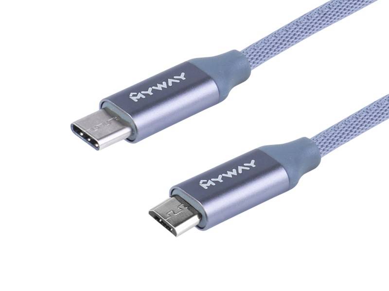 KABEL MYWAY ład.i synch.120cm USB-C / micro USB