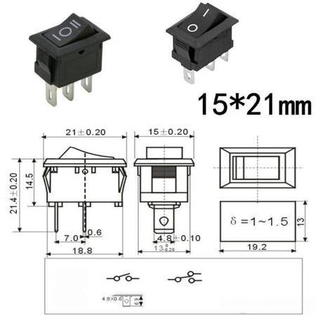 PRZEŁĄCZNIK KOŁYSK.KCD1 3pin 230V 3 pozycyjny