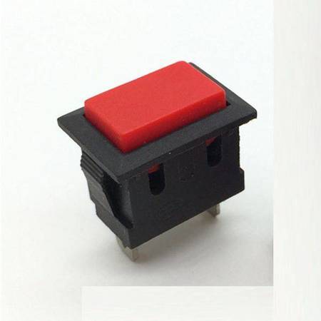 PRZYCISK CHWILOWY KCD1-101 2pin 250V6A czerw.