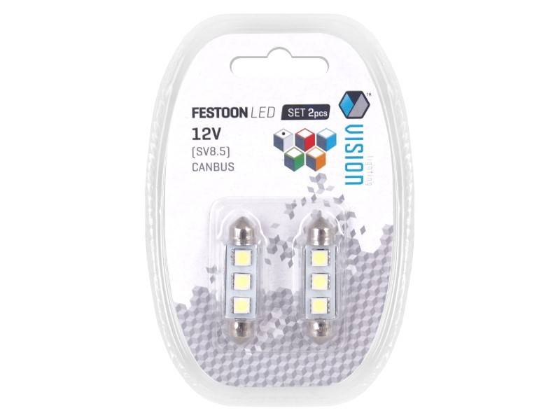 Ż.VISION 12V LEDx  3 SV8.5 41mm CANBUS 2szt biała