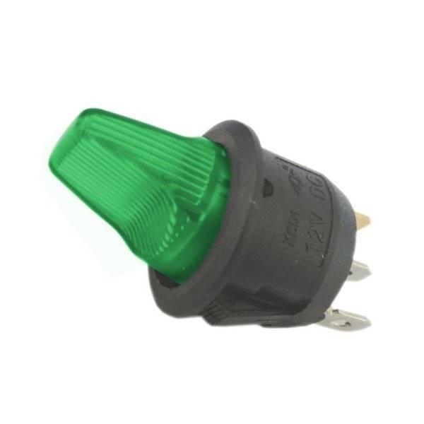 PRZEŁĄCZNIK HEBELKOWY KCD1-101B 3pin 230V zielony