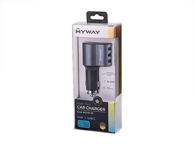 ŁADOWARKA 12/24V 3xUSB max5.1A z gn.zap.+kabel