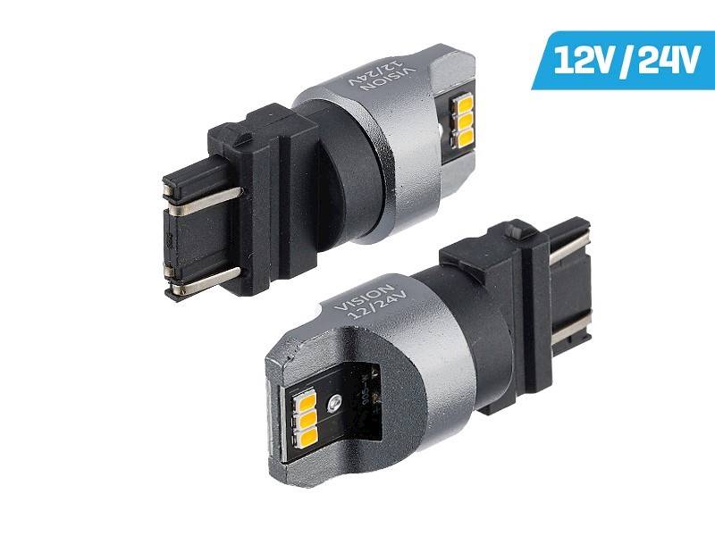 Ż.VISION 12/24V LEDx 6 PY27/7W T25 SMD CANBUS POM