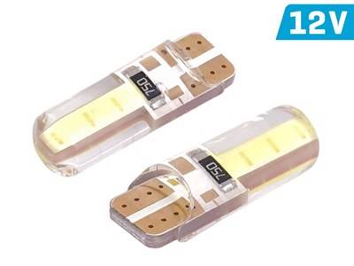 Ż.VISION 12V LEDx  2 W5W T10 COB silikon.obud.