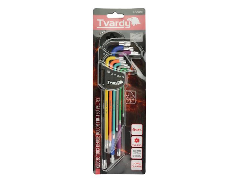KLUCZE IMBUS.-TORX T10-T50 długie 9el. kolor