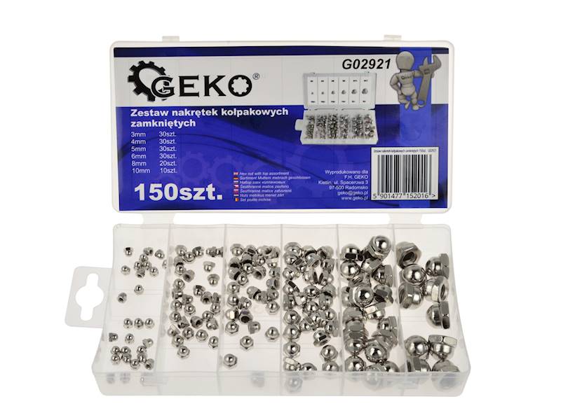 ZESTAW NAKRĘT.KOŁPAK.ZAMKNIĘT. 150szt