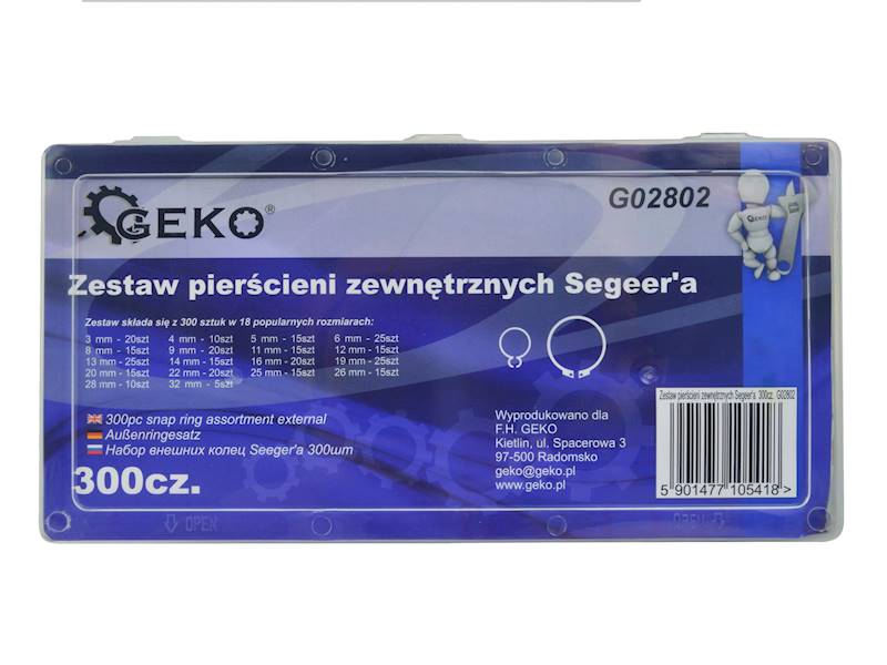 ZESTAW PIERŚ.SEGER'A e-clip 300szt