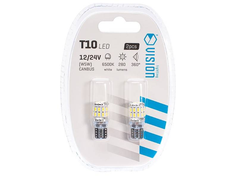 Ż.VISION 12/24V LEDx 24 W5W T10 CANBUS 