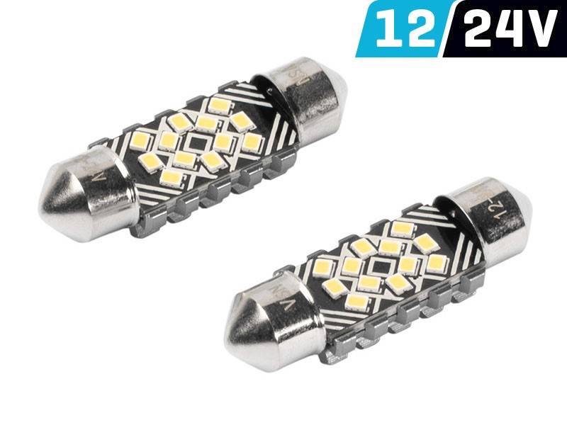 Ż.VISION 12/24V LEDx 12 Festoon SV8,5 41mm CANBUS