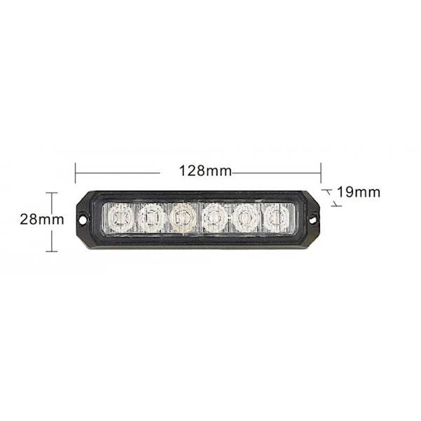 DIODA-LAM.BŁYS.KIER. 6LED 12/24V LW0032 R10,R65