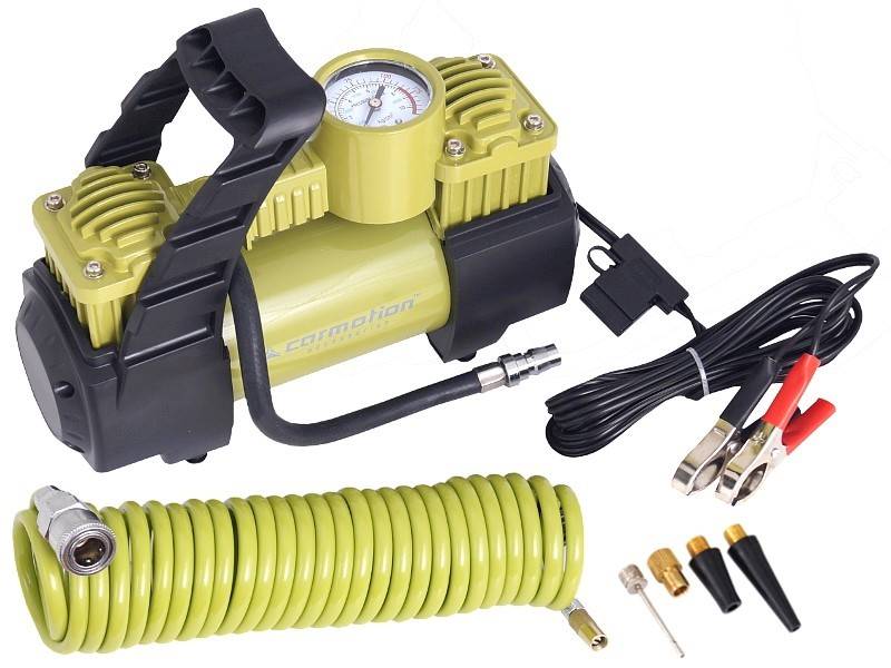 KOMPRESOR DO POM.dwutłok.12V 11bar 70L/min 4 adap