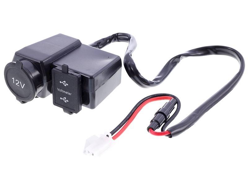 ŁADOWARKA MOTOCYKL.2x USB4.2A+woltom.+gn.zapal.