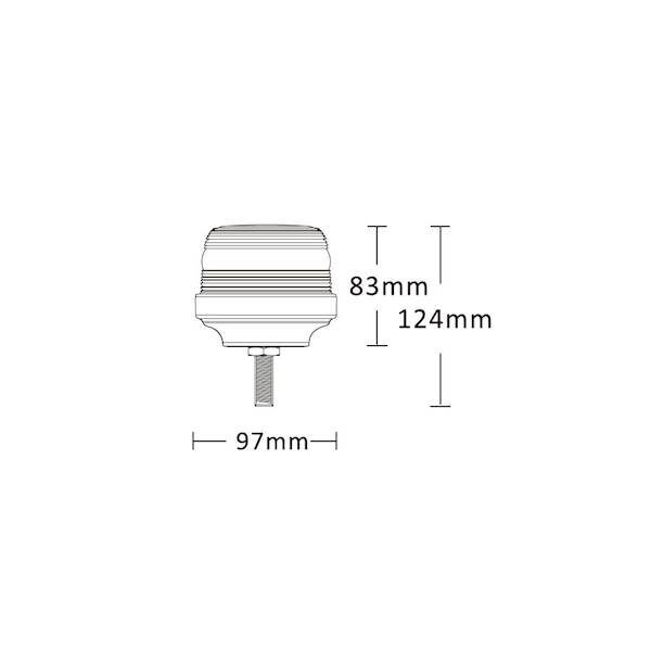 DIODA-LAM.BŁYS. 1 śruba LED R10 R65 ALR0076