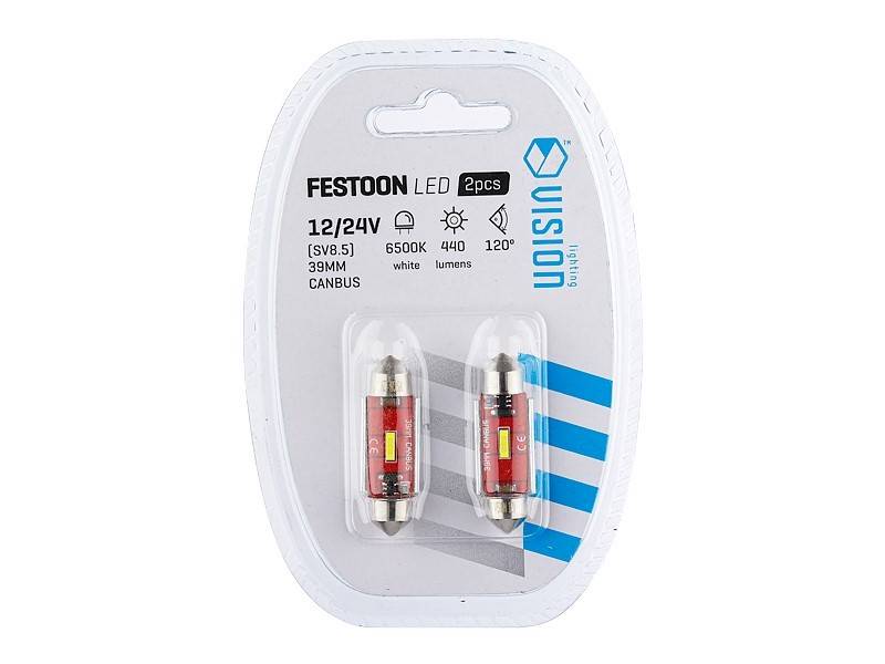 Ż.VISION 12/24V LEDx 1 SV8,5 39mm SMD CANBUS 2szt