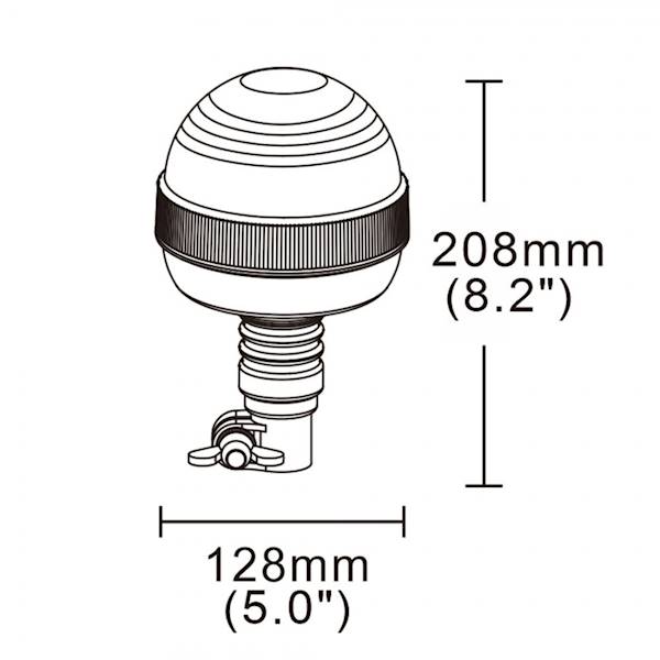 DIODA-LAM.BŁYS. trzpień 12/24V R65  L1406-ALR-4