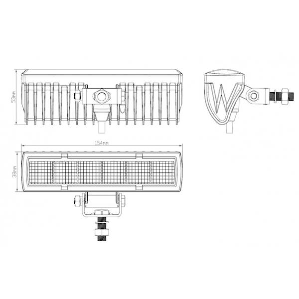 DIODA-LAM.DROG.LED x6 138x38x53mm L0150