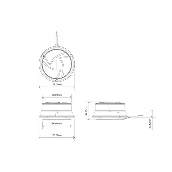 DIODA-LAM.BŁYS. mag.30 led 19W 108x54mm ALR0071