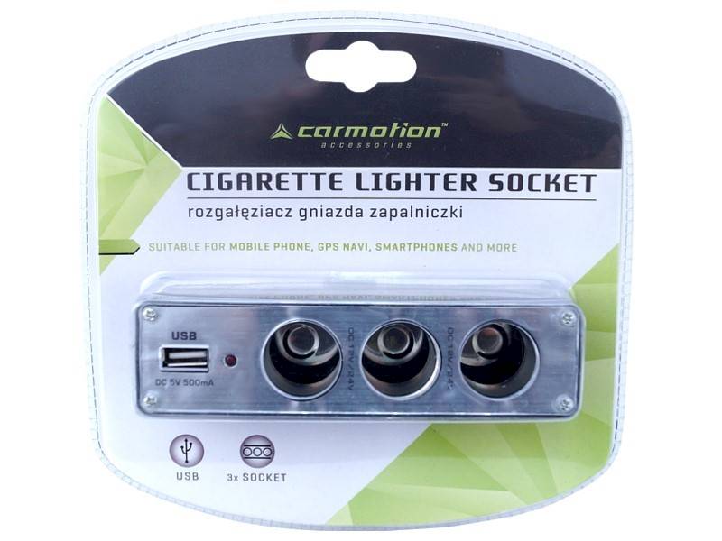 ROZGAŁĘZIACZ potrójny + USB 12/24V  500mA