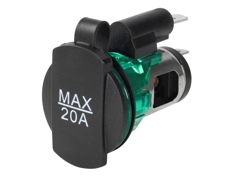 GNIAZDO ELEKTR. 12/24V max 20A