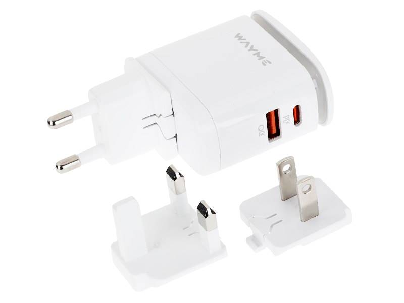 ŁADOWARKA WAYME 25W USB-c PD dotyk.lamp.led+adapt.