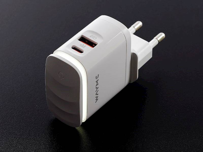 ŁADOWARKA WAYME 25W USB-c PD dotyk.lamp.led+adapt.