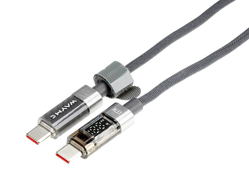KABEL WAYME ład.i synch.100cm USB-C/USB-C z wyśw.