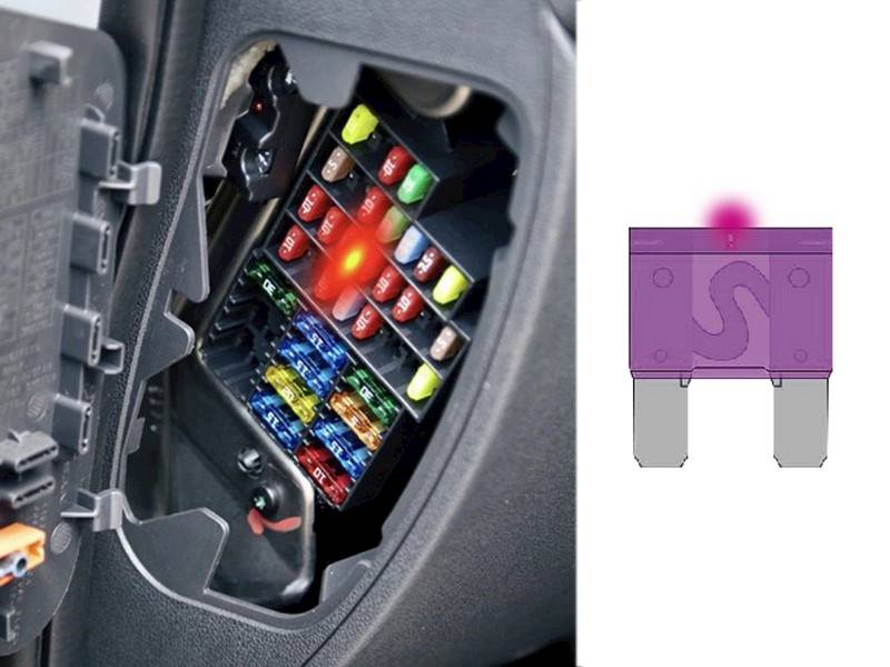 BEZPIECZNIK ZEST.PŁYT.MAXI 7szt.-wskaźnik LED