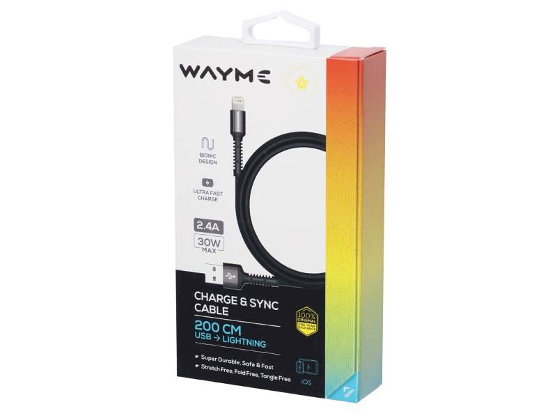 KABEL WAYME ład.i synch.200cm USB/ Lightining
