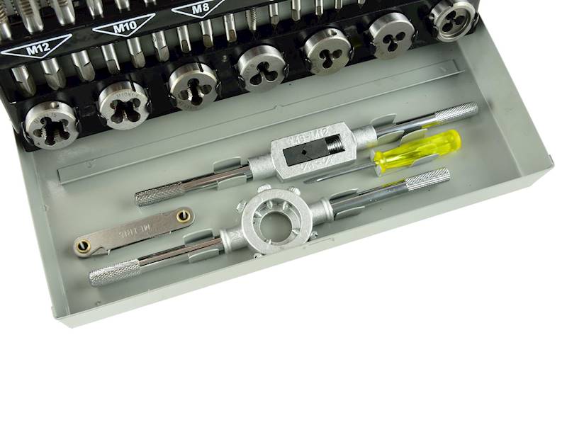 ZESTAW GWINTOWNIKÓW I NARZYNEK M3-M12 32-el