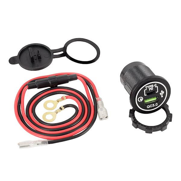 ŁADOWARKA do zabudowy USB 18W + USB-C 30W