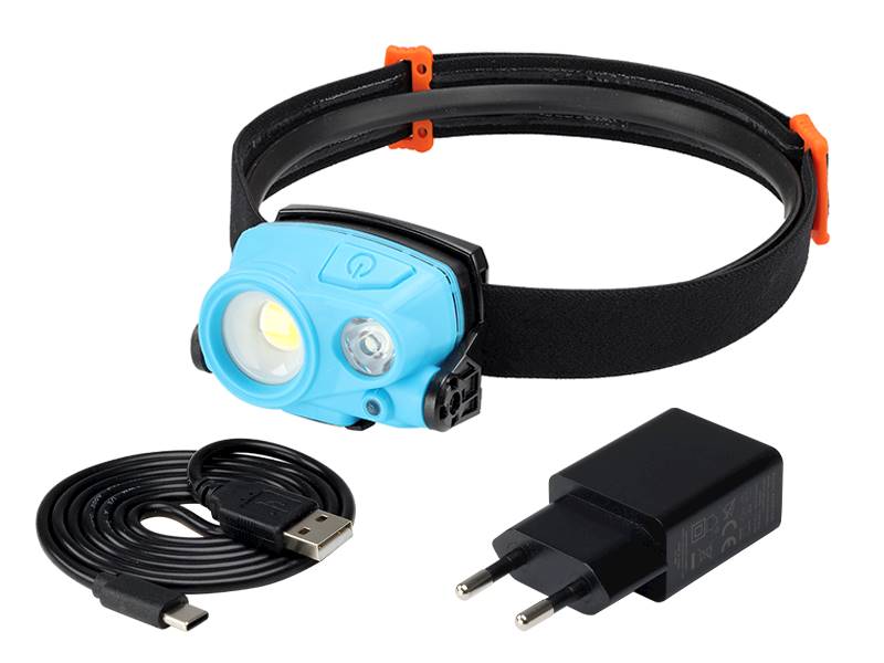 LATARKA LED czołowa 3W 400lm+2W 200lm