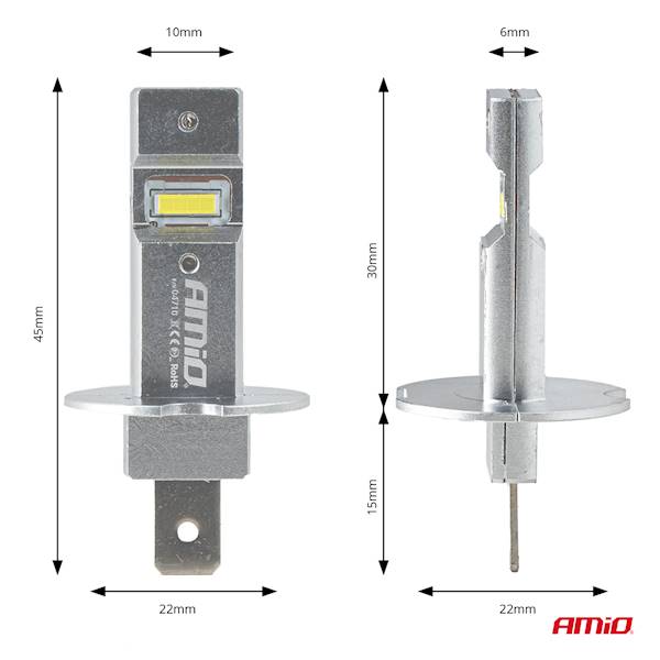 Ż.12V LED H3 6000K 20W 2920lm