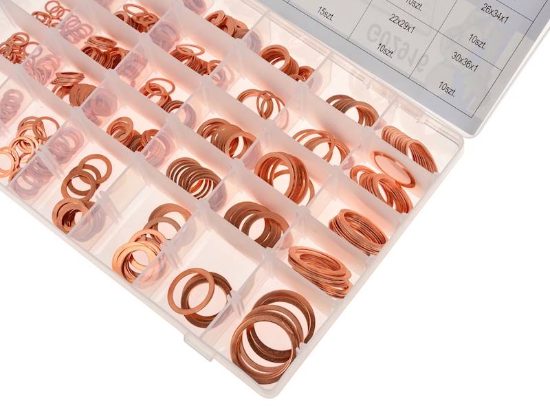 ZESTAW USZCZELEK MIEDZIANYCH 580szt.