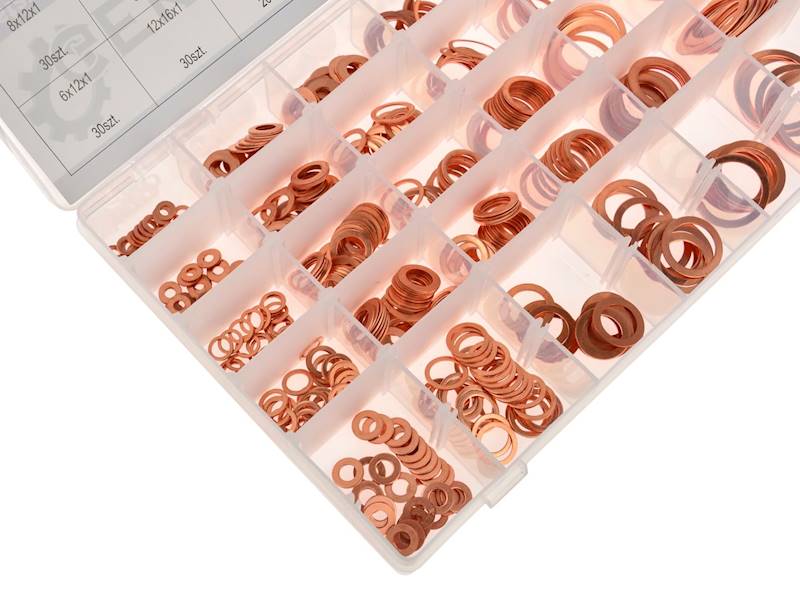 ZESTAW USZCZELEK MIEDZIANYCH 580szt.