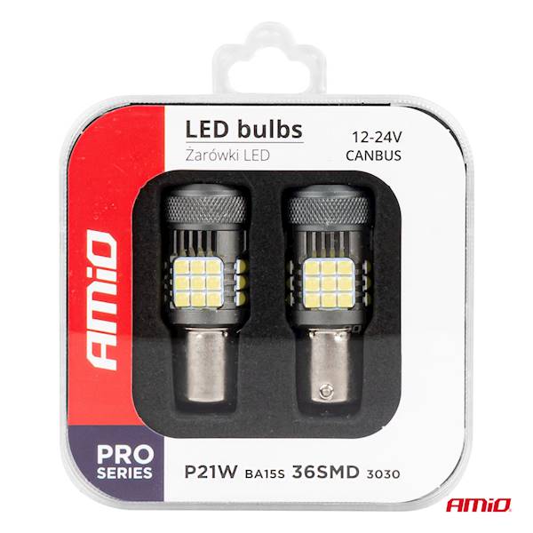 Ż12/24V LEDx36 SMD BA15s P21W R10W CANBUS PRO 