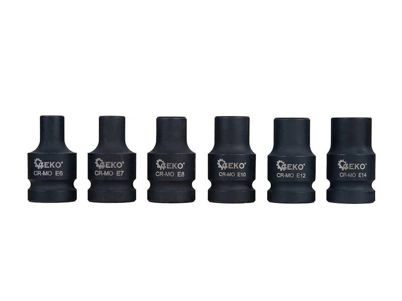 KLUCZE- zest. 11-el nasad.udar.1/2" E6-E24 TORX
