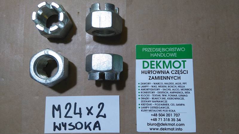 nakrętka koronkowa M24x2 wysoka