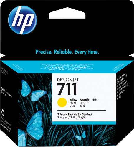 HP 711 yellow 28 ml CZ132A