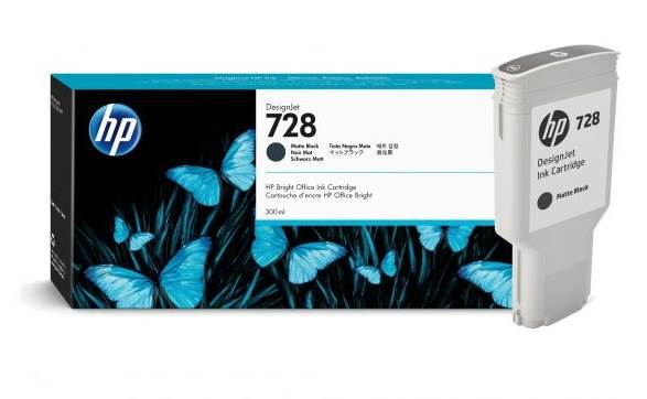 HP 728 Matte Black 300ml F9J68A atrament dużej poj