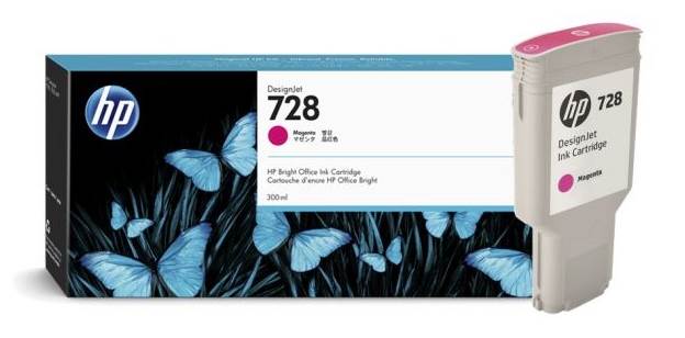 HP 728 Magenta 300ml F9K16A atrament dużej pojemn.