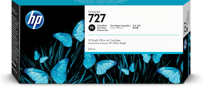 HP 727 Atrament Photo Black 300ml F9J79A