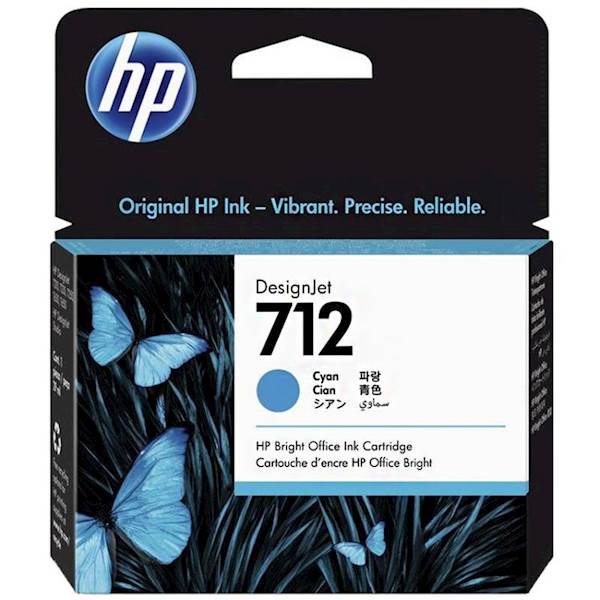 HP 712 cyan 29 ml 3ED67A