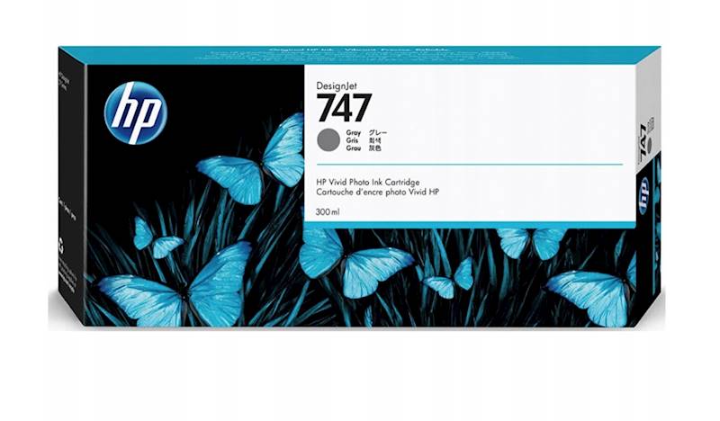 HP 747 Gray 300ml P2V86A atrament Z9+