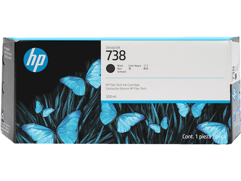 HP 738 BLACK 300ml 498N8A HP T850 T950