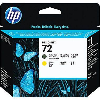 Głowica drukująca HP 72 matte black / yellow
