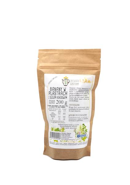 Banan w plastrach z olejem kokosowym 200g