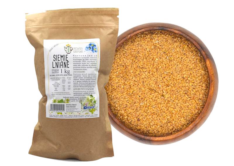 Siemię lniane ziarno 1kg